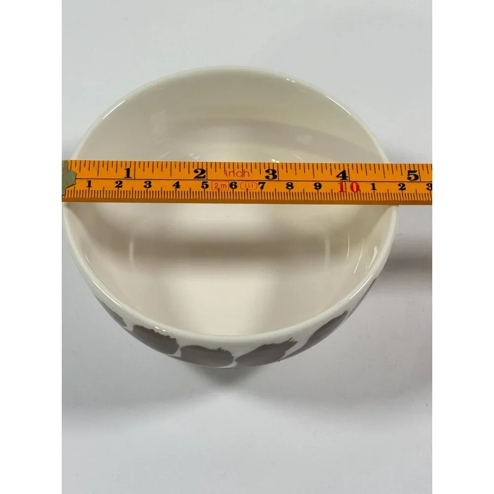 Marimekko Oiva Hyraily Bowl White Stoneware 4 1/2
